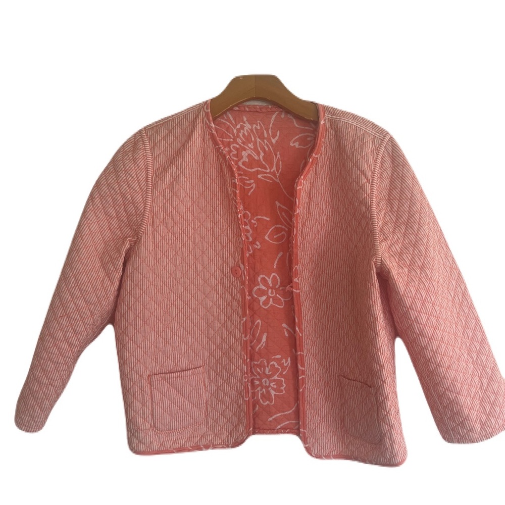 Chic Coral Quilted Women's Jacket